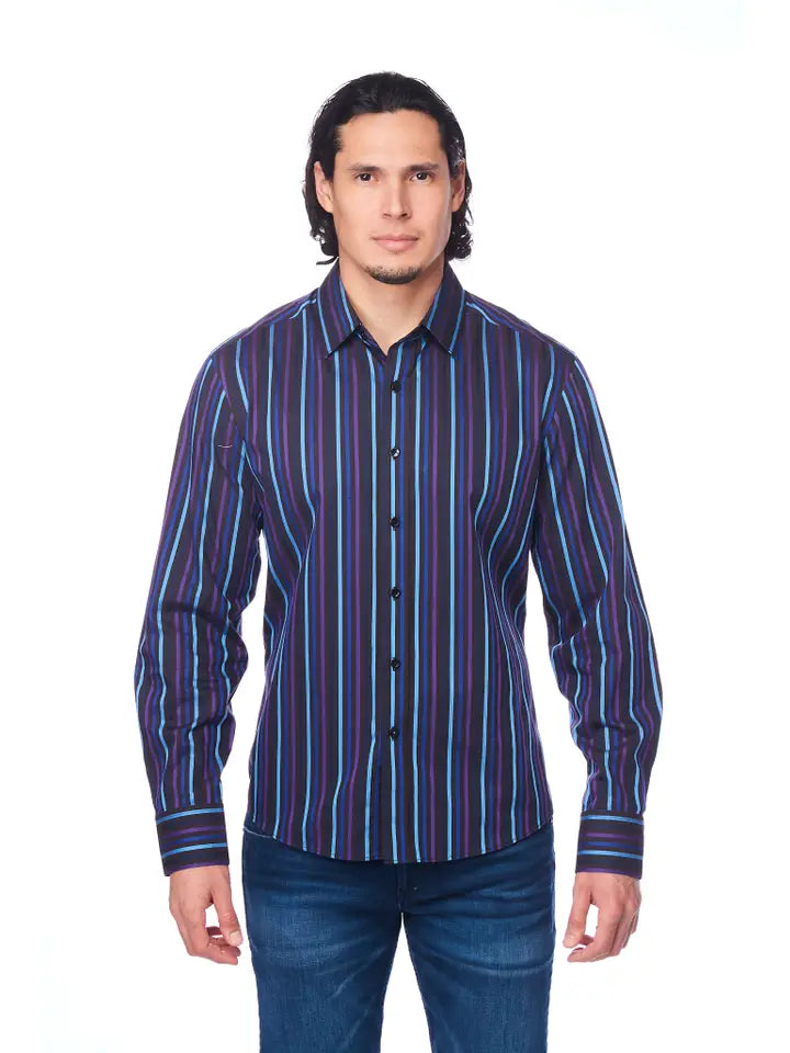Men's Slim Fit Casual Button Down Dress Shirt